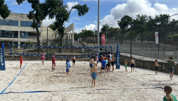 Beach volleyball court